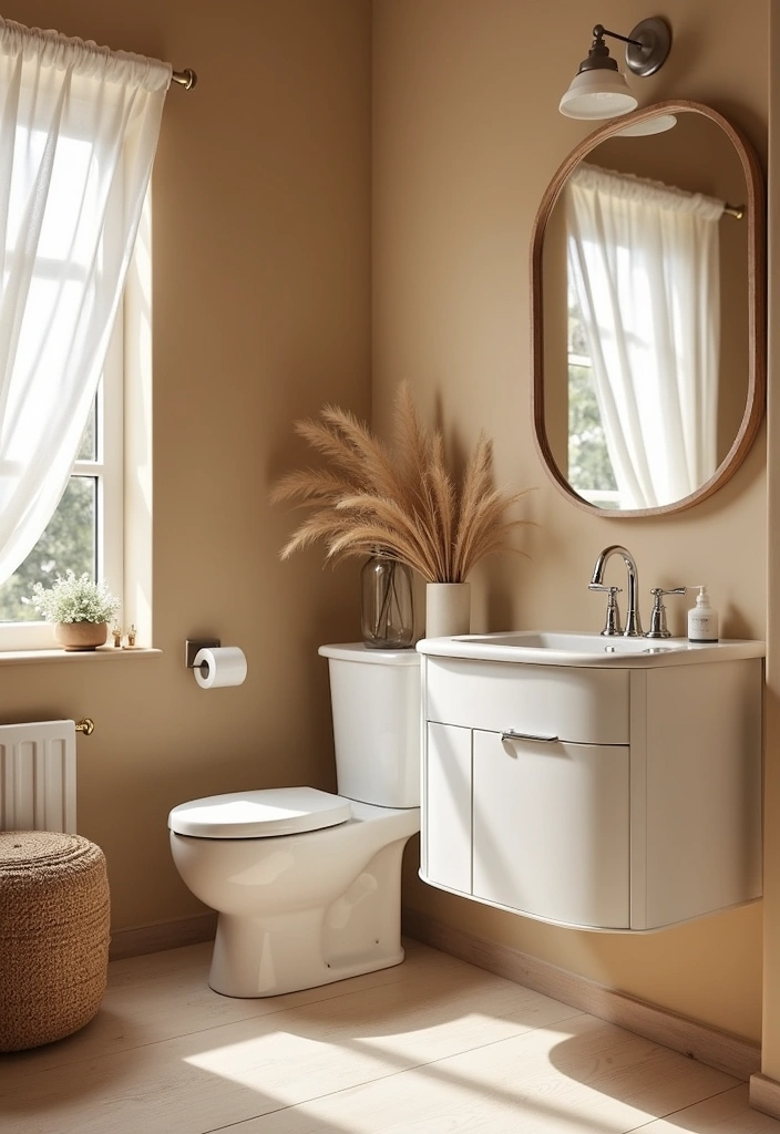 24 Best Paint Colors for a Small Bathroom That'll Make It Feel Spacious! - 24. Warm Sand