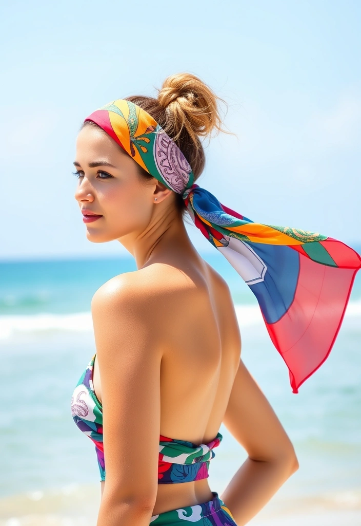 24 Sun-Kissed Beach Hairstyles to Rock This Summer (You Won't Believe #10!) - 17. Hair Scarves