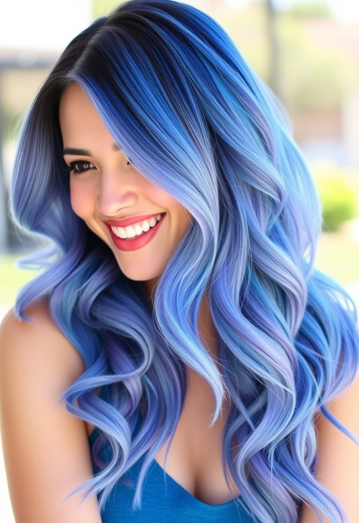 15 Fancy Dip-Dye Hair Color Ideas That Will Transform Your Look! - 1. Electric Blue and Lavender Blend