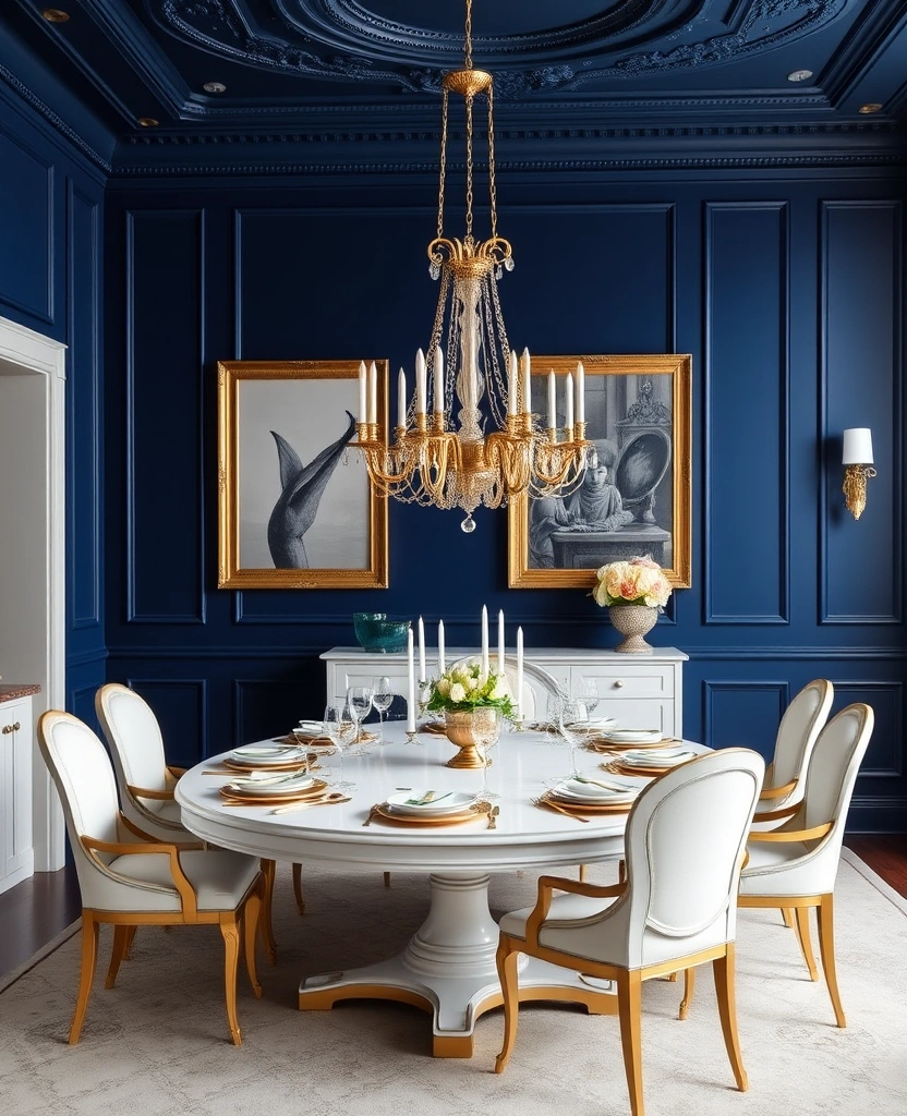 21 Best Paint Colors for Dining Room That Will Make You Want to Host Every Weekend! - 26. Elegant Indigo Blue