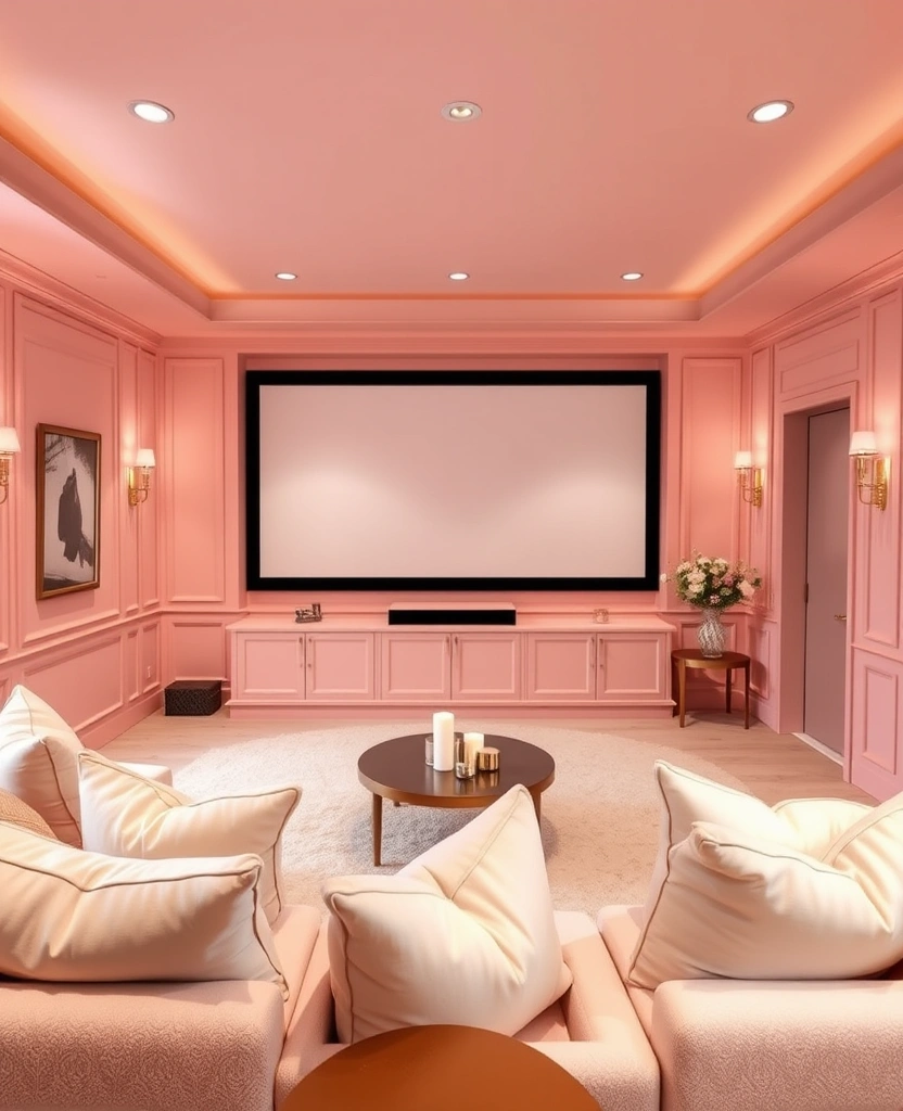 26 Best Paint Colors for Media Room That Will Transform Your Viewing Experience! - 28. Soft Blush Pink