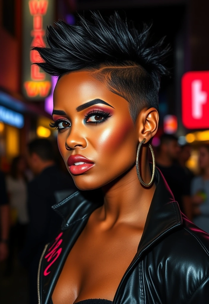 15 Chic Pixie Cuts for Black Women That Will Turn Heads! - 14. Pixie with a Mohawk