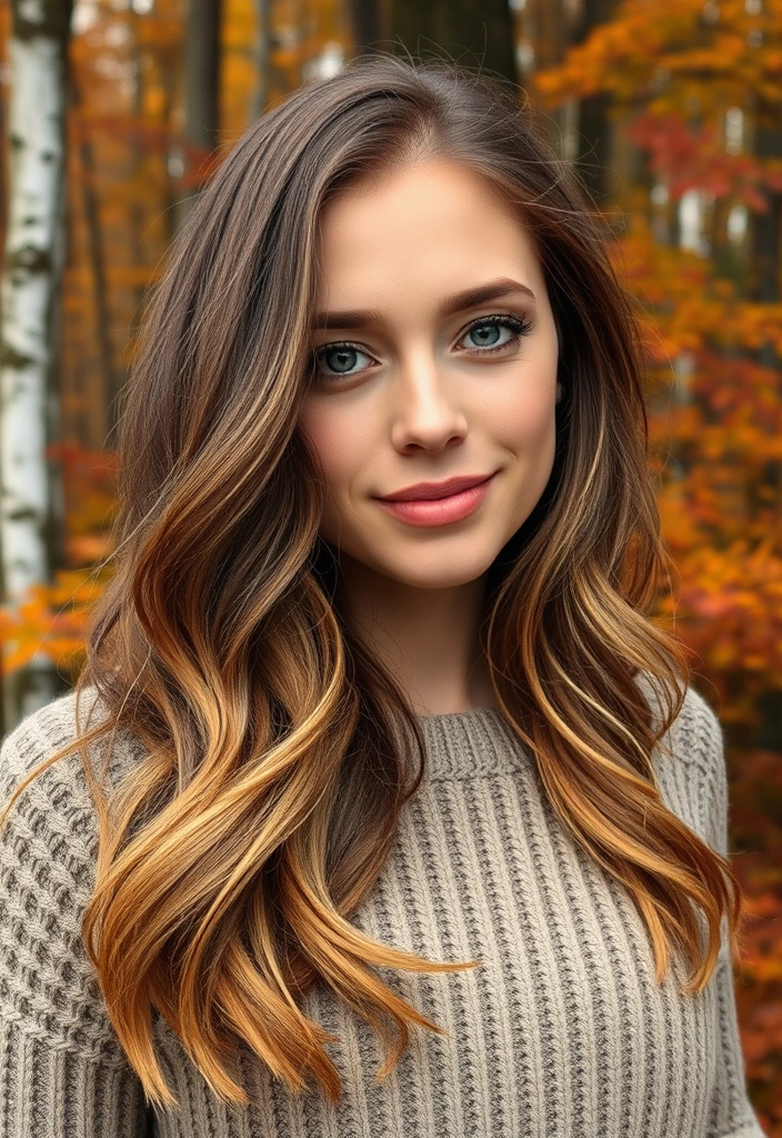 23 Stunning Fall Hair Color Ideas That Will Turn Heads This Autumn! - 6. Copper Highlighted Brown