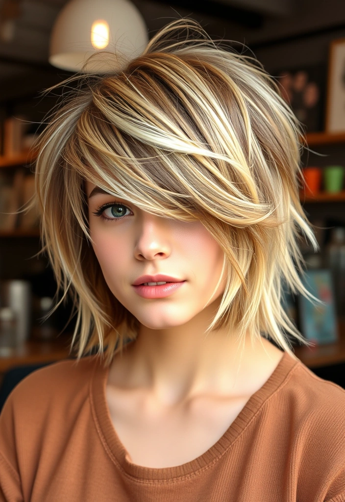 22 Chic Short Stacked Wedge Haircuts That Will Transform Your Look Instantly! - 15. Modern Shaggy Wedge