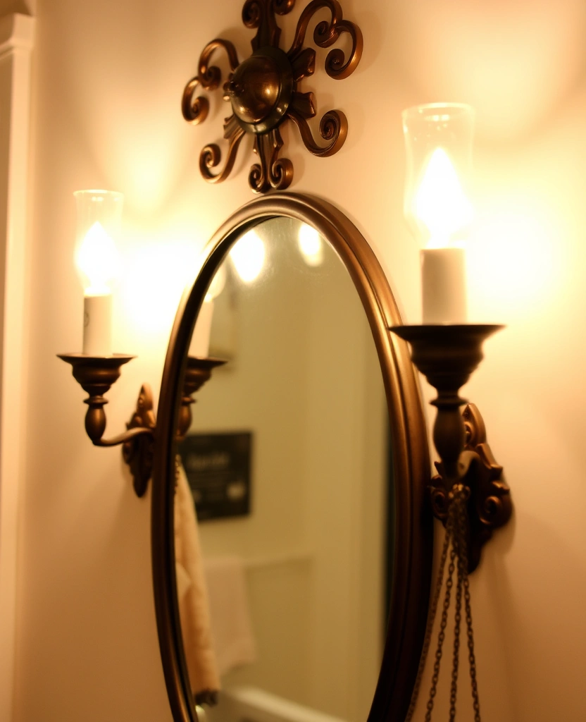 25 Moody Vintage Bathroom Decor Ideas That'll Transform Your Space! - 23. Vintage Wall Sconces