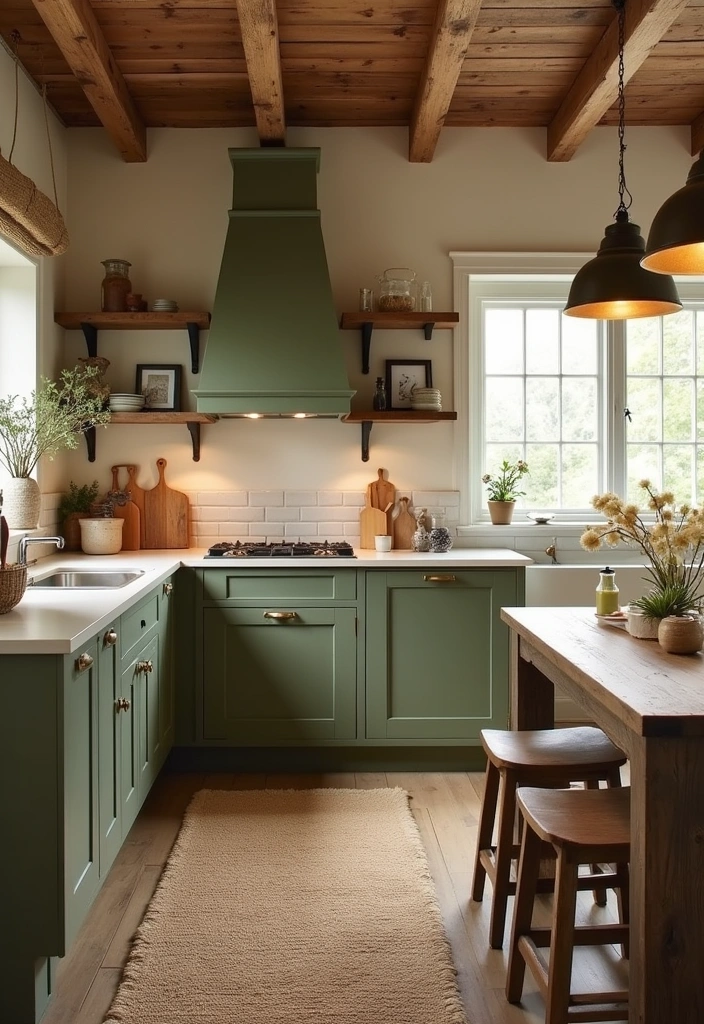 26 Stunning Kitchen Color Combinations That Will Transform Your Cooking Space (You Won't Believe #14!) - 20. Rustic Olive and Cream