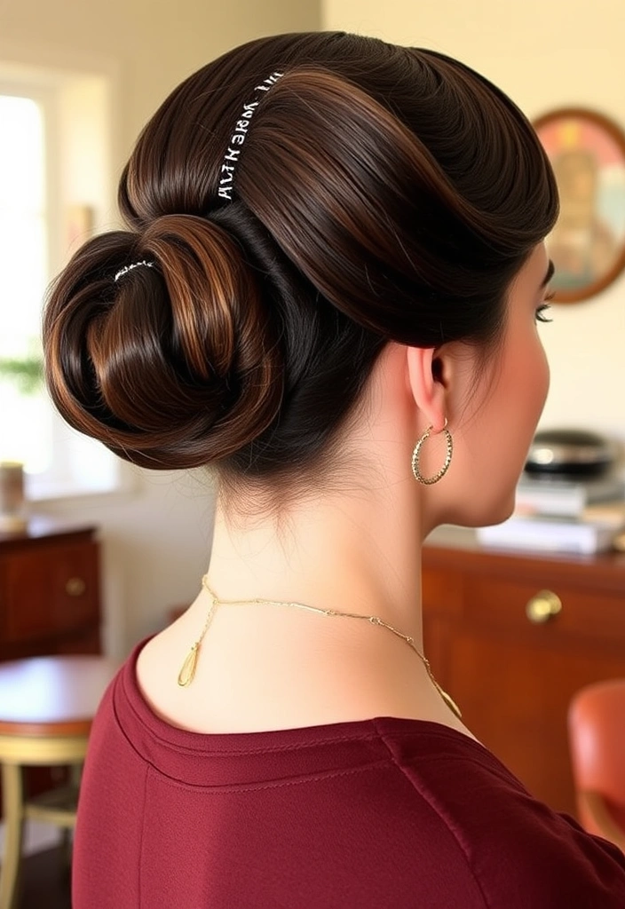 30 Stunning Bun Hairstyles That’ll Make You the Star of Every Event! - 9. Vintage Roll