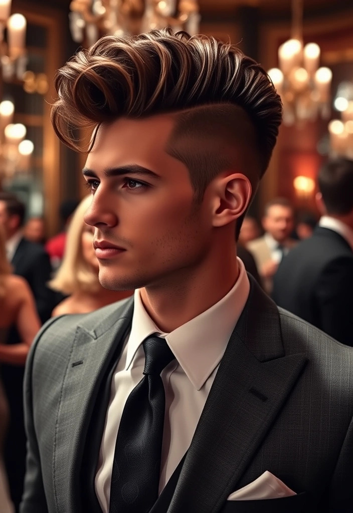 24 Iconic Curly Hair Ideas for Men That'll Make You the Center of Attention! - 8. Curly Pompadour