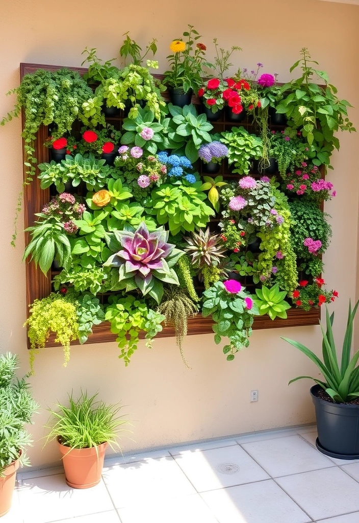 20 Stunning Back Patio Ideas on a Budget That Will Transform Your Outdoor Space! - 3. Vertical Garden Wall