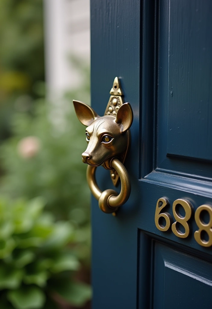 22 Front Door Ideas That Will Make Your Neighbors Jealous (You Won't Believe #12!) - 5. Statement Hardware for a Unique Touch