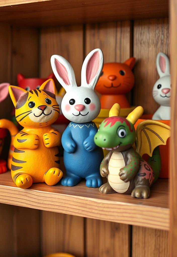 28 Small Clay Projects Ideas for Playful Pinch Pot Prowess That Will Spark Your Creativity! - 2. Whimsical Animal Figurines