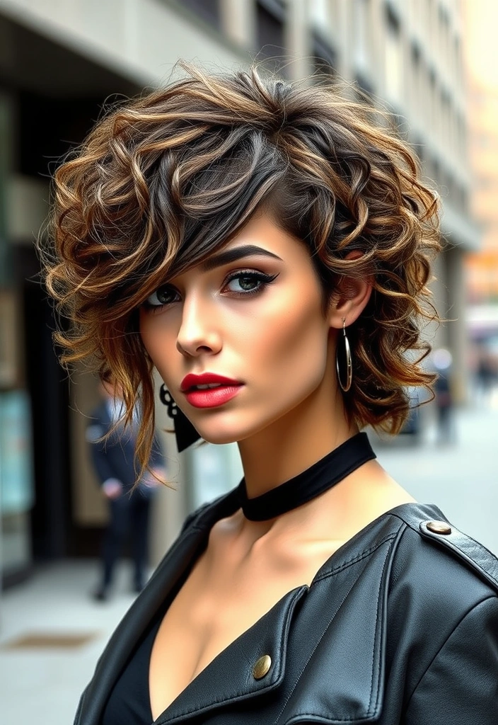 15 Twisty Curly Shag Hairstyles That Will Make Heads Turn! - 11. Curly Shag with Asymmetrical Cut