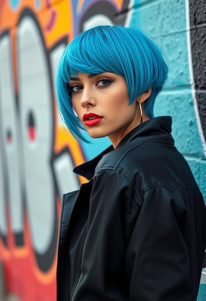 15 Edgy Razor Cut Bob Hairstyles That Will Turn Heads (You Won't Believe #5!) - 8. Vibrant Razor Cut Bob