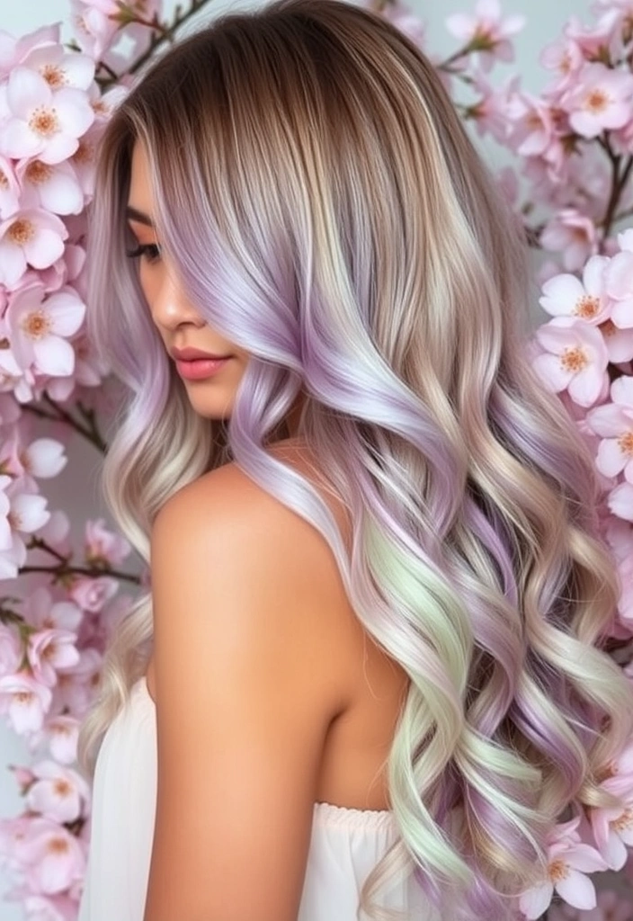 20 Stylish Hairstyles with Chunky Highlights That Will Turn Heads! - Pastel Chunky Highlights