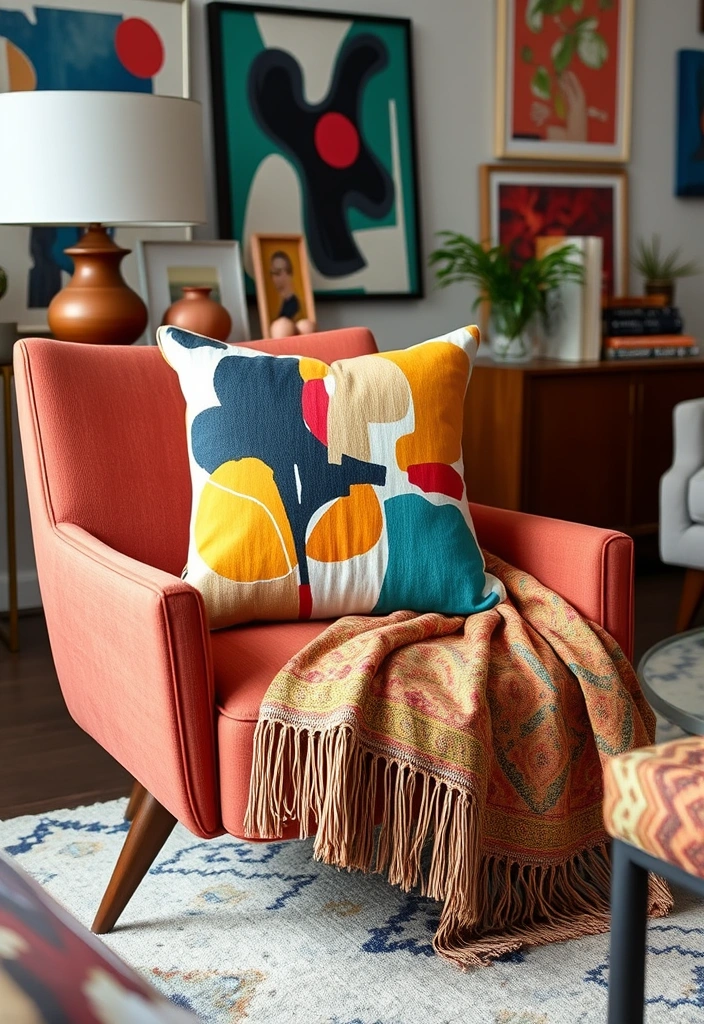 20 Chic & Cozy Throw Pillows and Blankets Ideas You Need Right Now! - 12. Artistic Flair