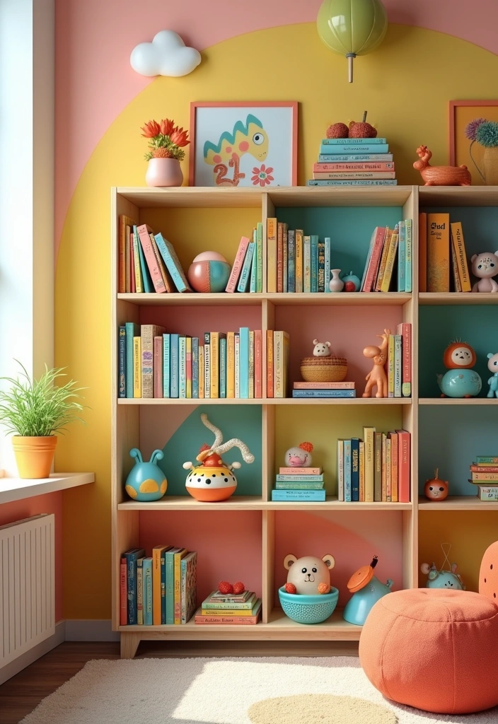 21 Bookshelf Ideas That'll Transform Your Space Into a Cozy Haven! - 15. Kids’ Bookshelf Wonderland