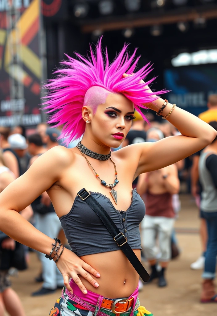 22 Sexy Hairstyles for Pink Hair That'll Turn Heads Everywhere You Go! - 11. Funky Mohawk