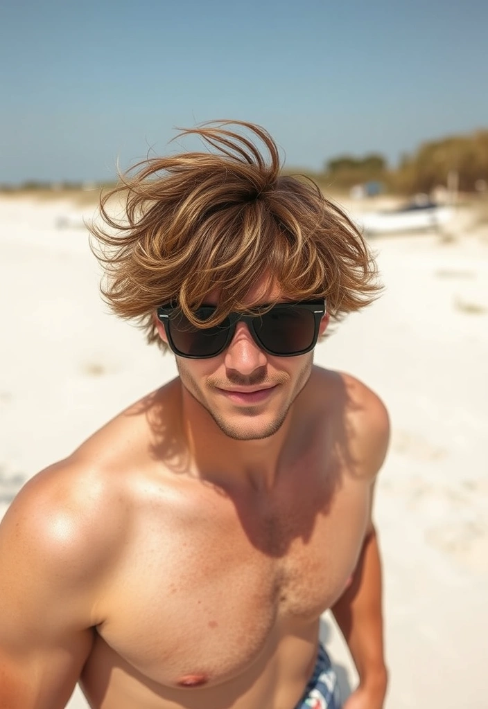 21 Flowy Haircut Ideas for Men That Will Transform Your Look Instantly! - 19. The Beachy Texture