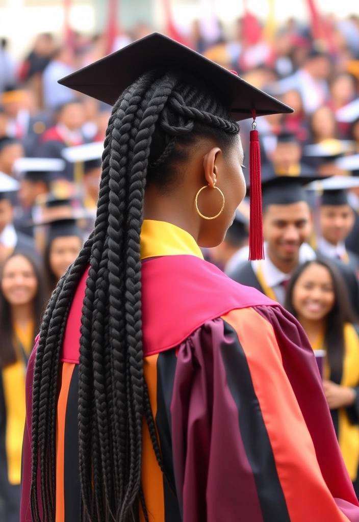 23 Graduation Hair Ideas You Can Do in Under 30 Minutes (You’ll Want #12!) - 16. Box Braids