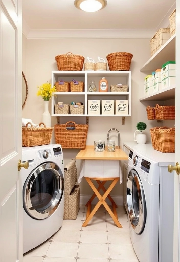 28 Genius Small Apartment Ideas to Maximize Space and Style - 20. Create a Stylish Laundry Corner