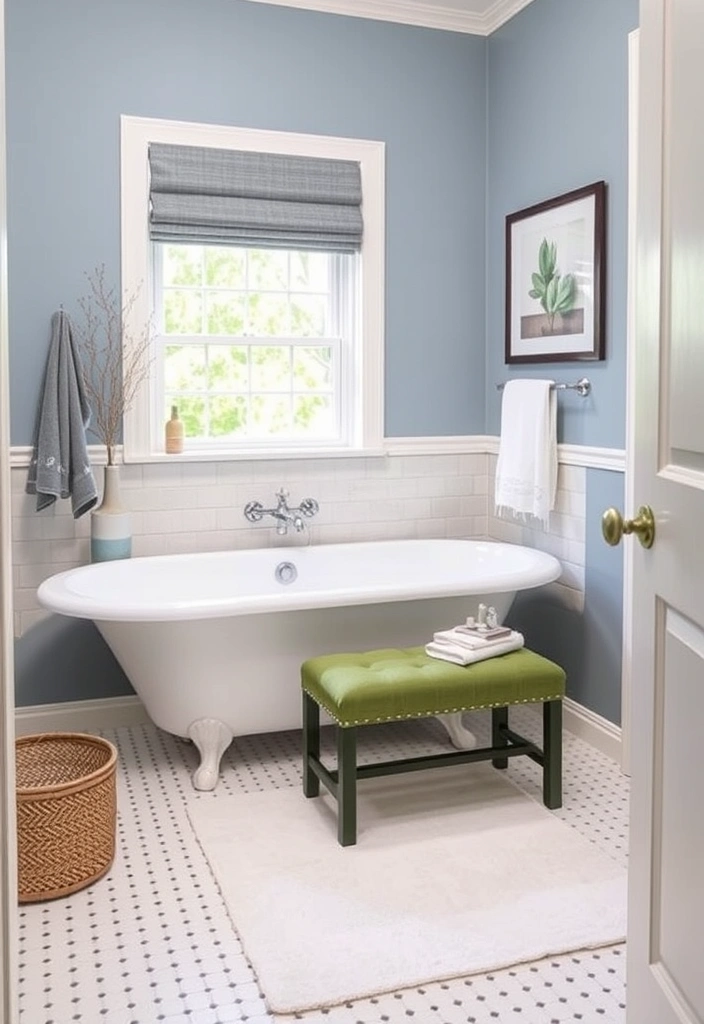 21 Green Bathroom Design Trend Ideas That'll Refresh Your Space (You Won't Believe #7!) - 21. Green Accent Furniture