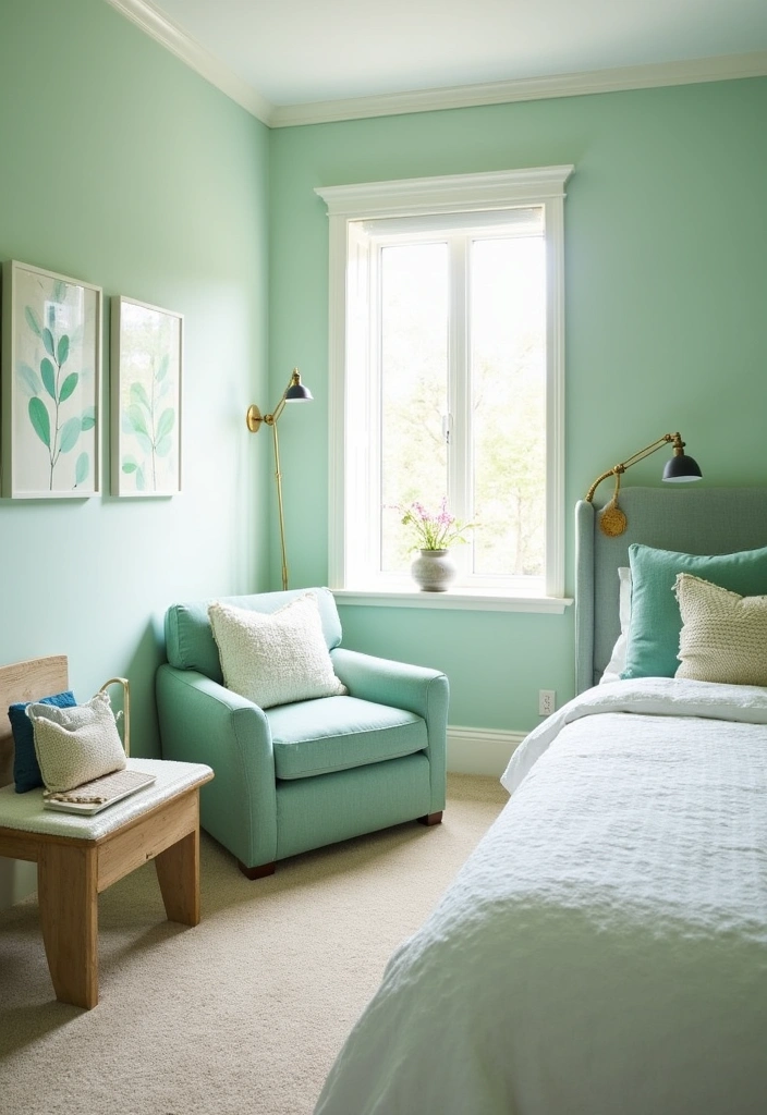 27 Best Paint Colors for Master Bedroom That'll Transform Your Space! - 16. Mint Green