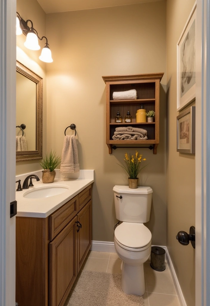 24 Best Paint Colors for a Small Bathroom That'll Make It Feel Spacious! - 12. Soft Tan