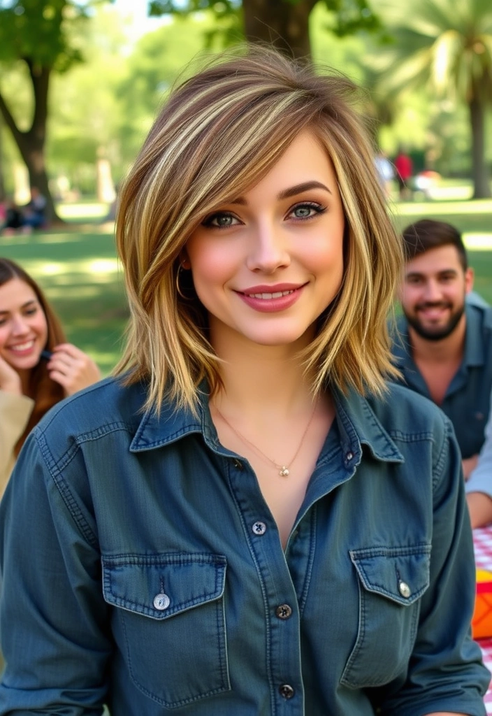 15 Easy Short Shag Hairstyles with Bangs That'll Transform Your Look Instantly! - 13. Playful Shag with Side-Swept Bangs