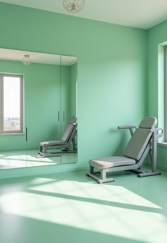 28 Best Paint Colors for Your Home Gym That’ll Transform Your Workout Mood! - 9. Motivating Mint Green