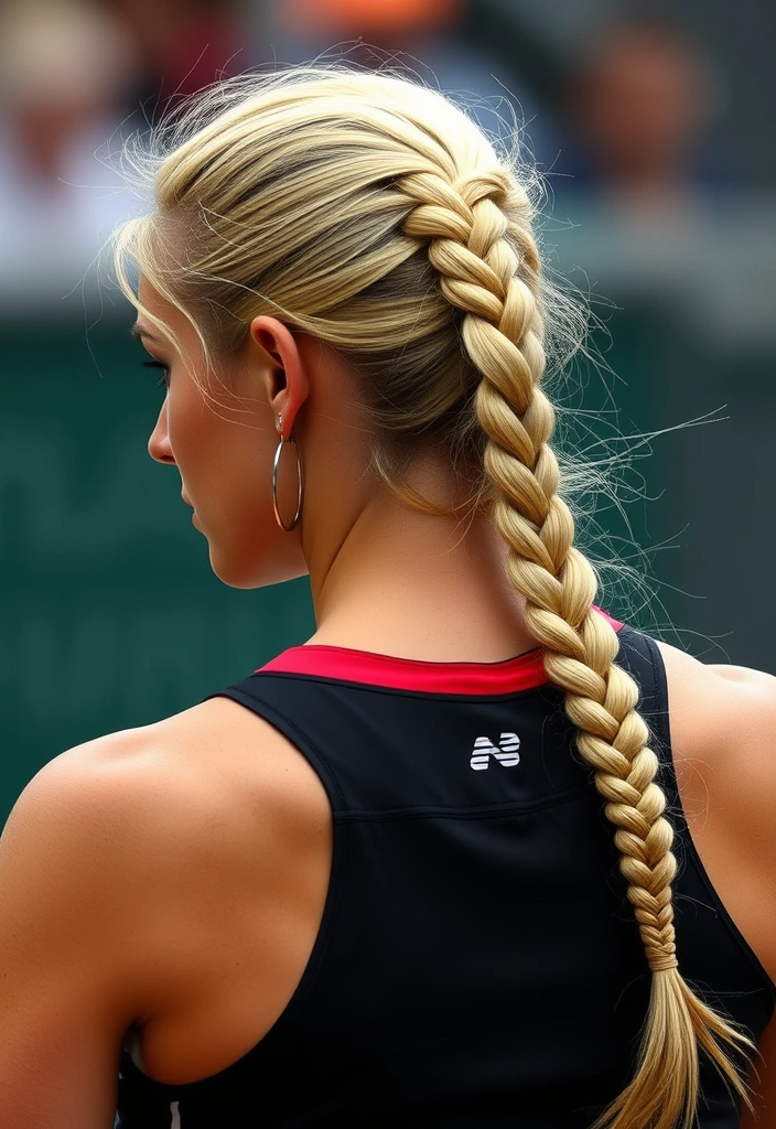 15 Sporty Softball Hairstyles That'll Make You Stand Out on the Field! - 15. Sleek Braided Ponytail