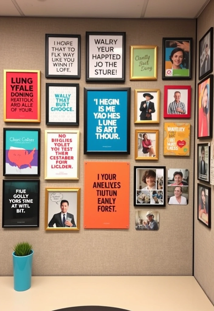 23 Cubicle Inspiration Ideas That'll Transform Your Work Life (And Impress Everyone!) - 2. Inspirational Wall Art: Words to Live By