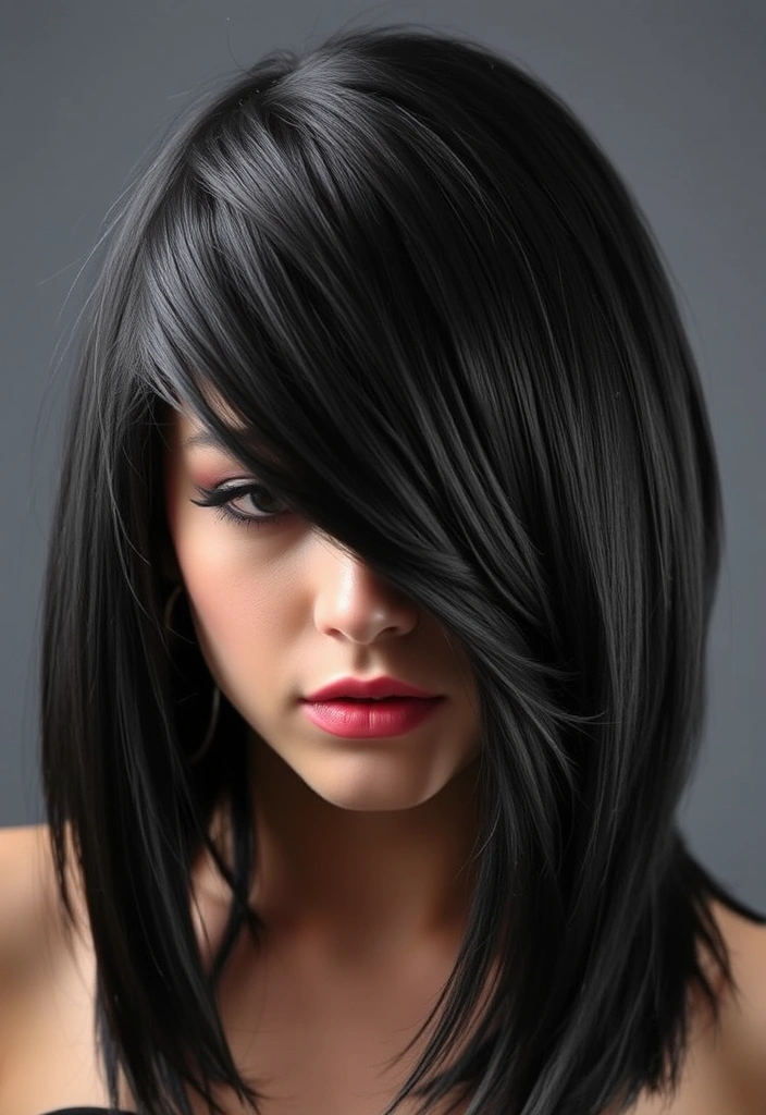 15 Intense Emo Shag Haircuts That Will Transform Your Look (Don't Miss #7!) - 1. Classic Emo Shag with Side Swept Bangs