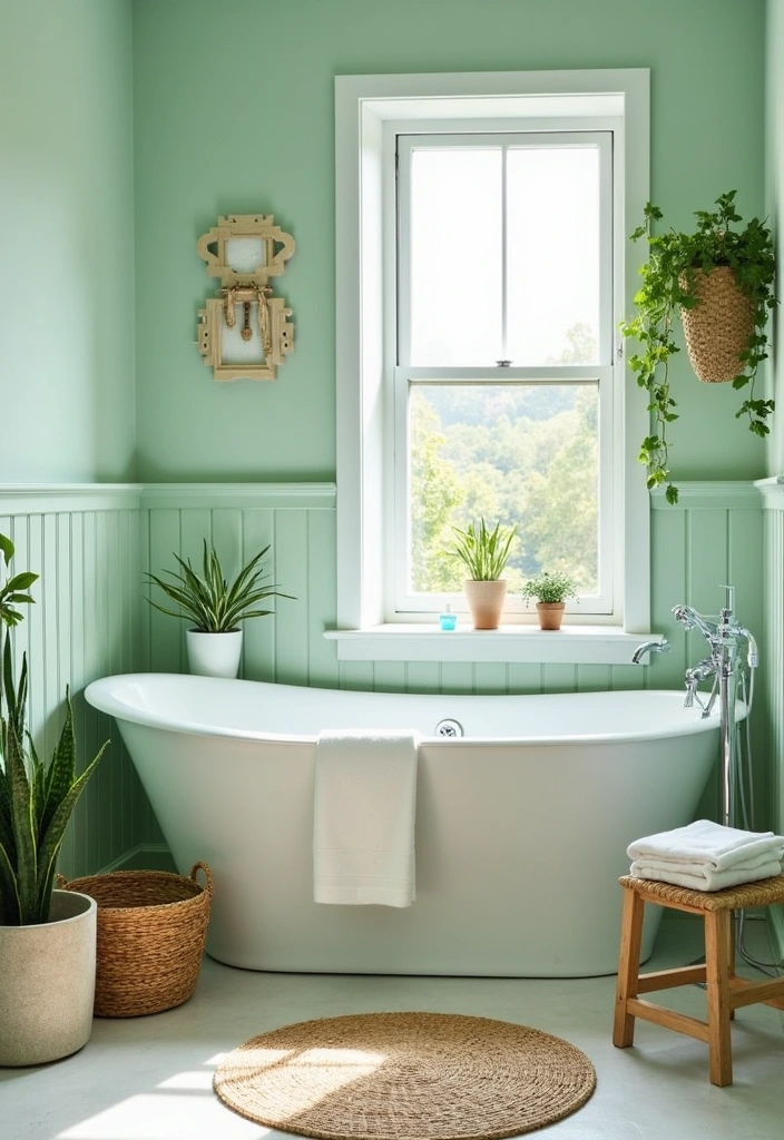 24 Best Paint Colors for a Small Bathroom That'll Make It Feel Spacious! - 4. Mint Green