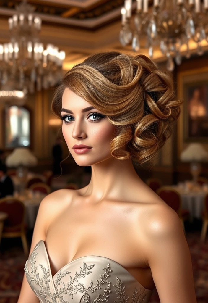 23 Chic Old Money Blonde Hairstyles That'll Make You Feel Like Royalty! - 20. Glamorous Updo with Curls