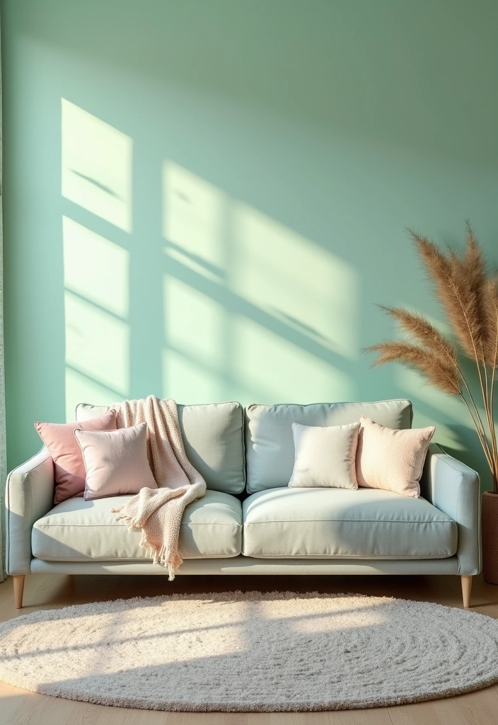 27 Living Room Paint Colors That Create the Ultimate Cozy Vibe (You’ll Love #15!) - 13. Mint Green