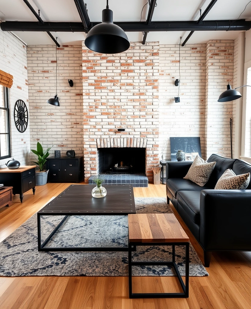 24 Black and Cream Living Rooms That Will Leave You Speechless! - 19. Industrial Chic