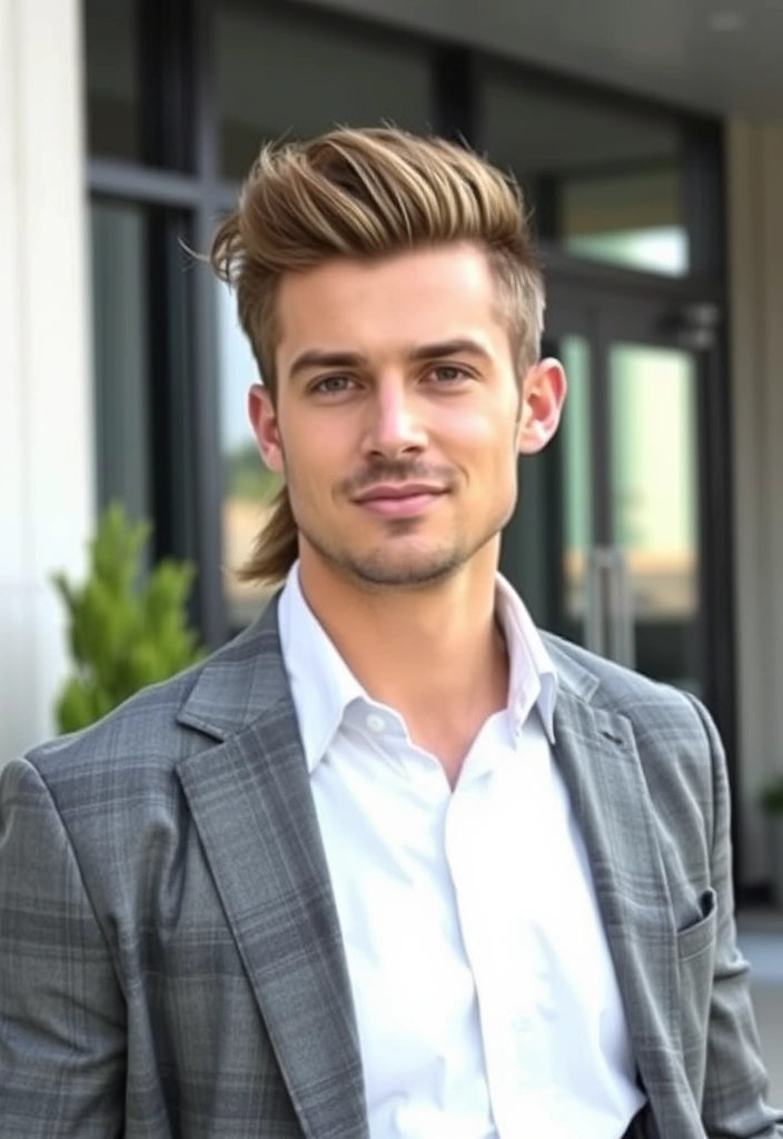 20 Modern Mullet Hairstyles for Men That Will Make You Look Instantly Cooler! - 19. The Business Casual Mullet