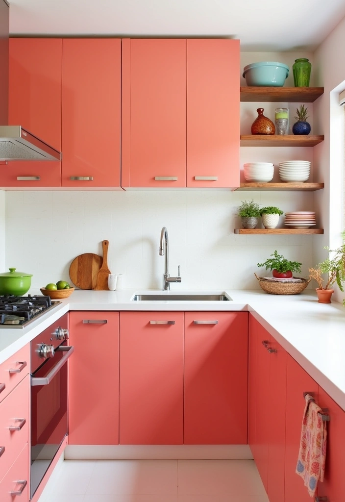 26 Best Modern Farmhouse Paint Colors That Will Transform Your Space! - 14. Coral: A Pop of Color