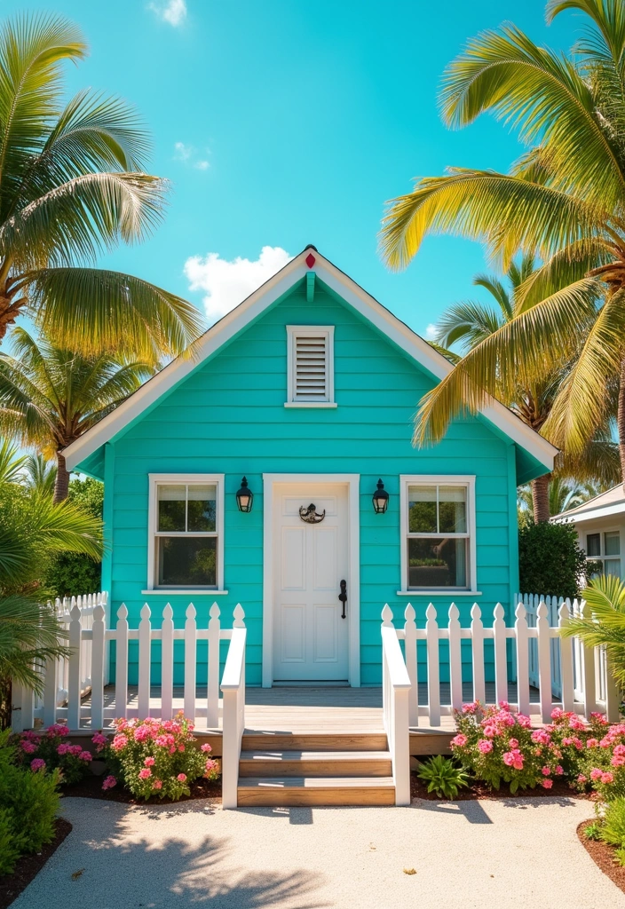 28 Best Paint Colors for a Modern House Exterior That Will Turn Heads! - 4. Bold Turquoise