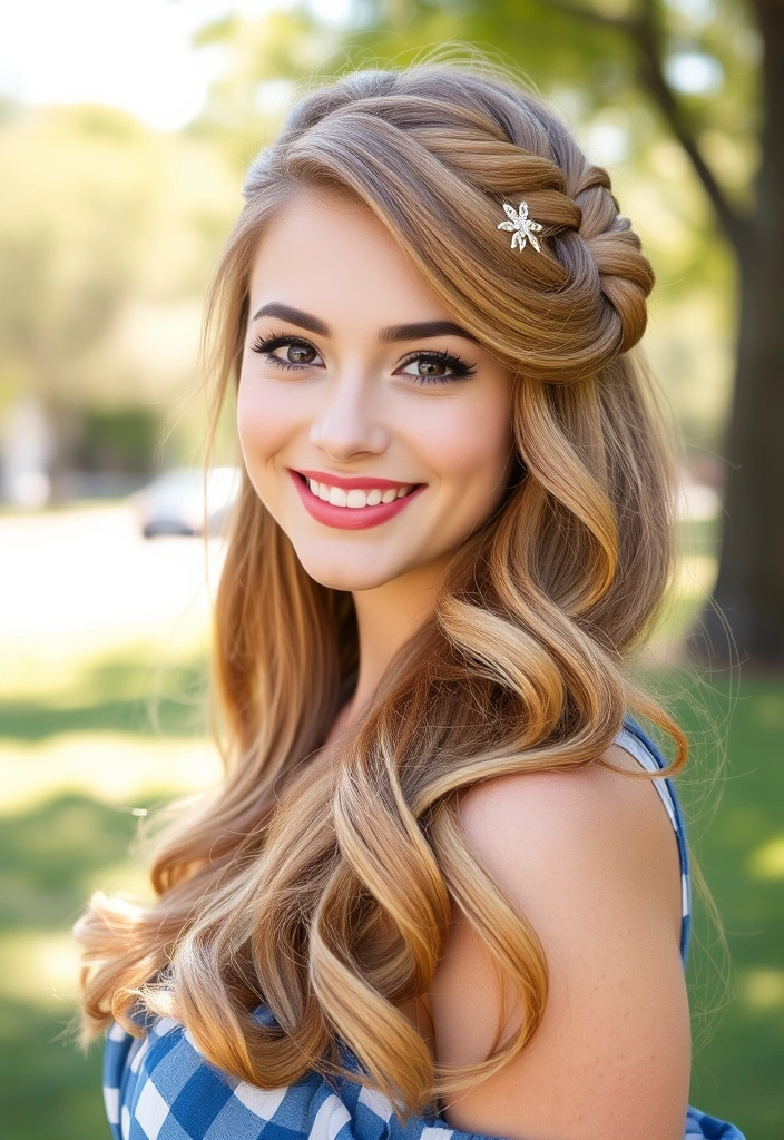 25 Timeless Vintage Hairstyles That Will Transform You into a Retro Queen! - 10. The Half-Up, Half-Down Twist