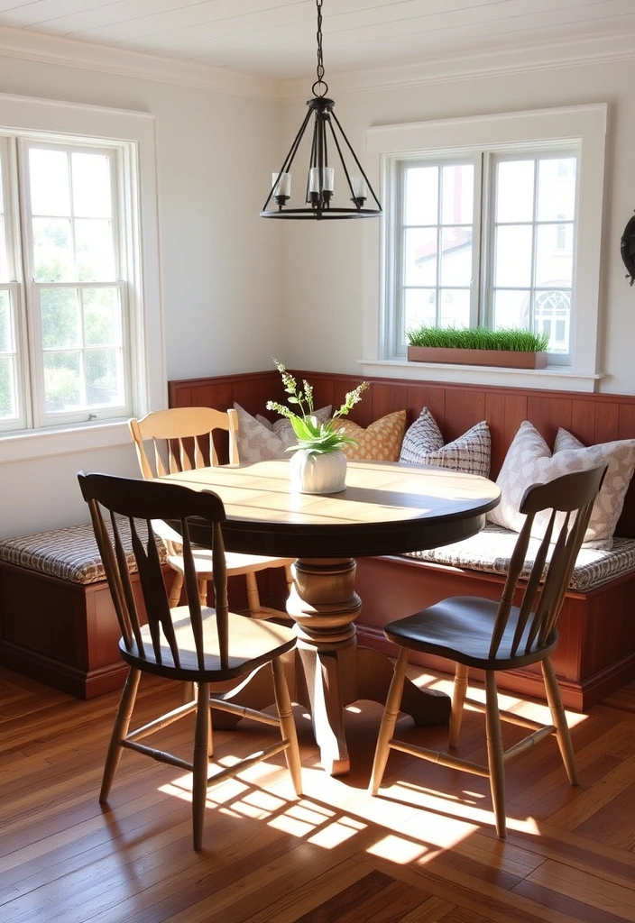 28 Modern Farmhouse Kitchen Ideas That'll Make You Want to Redecorate Immediately! - 8. Farmhouse Dining Nooks