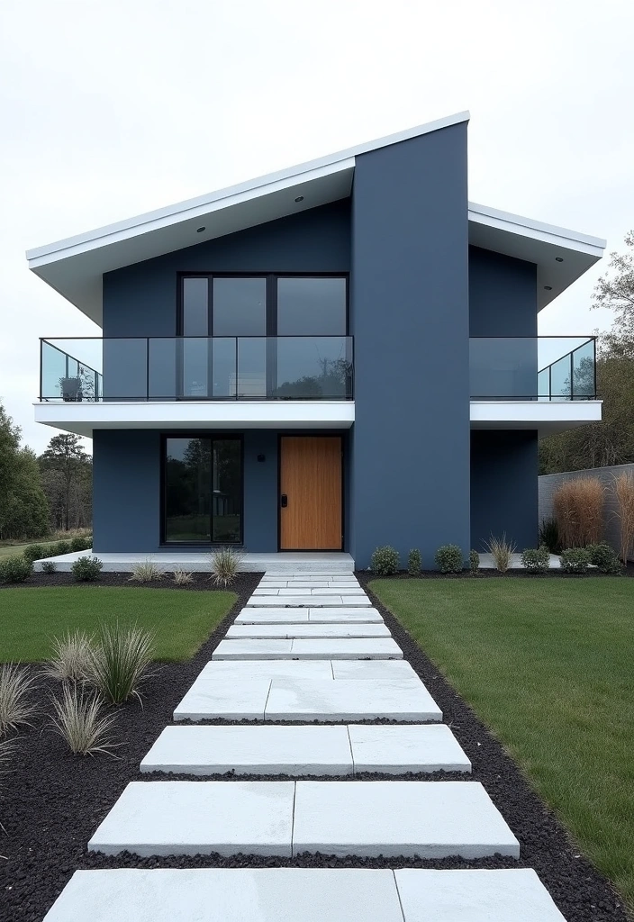 28 Best Paint Colors for a Modern House Exterior That Will Turn Heads! - 16. Modern Slate Blue