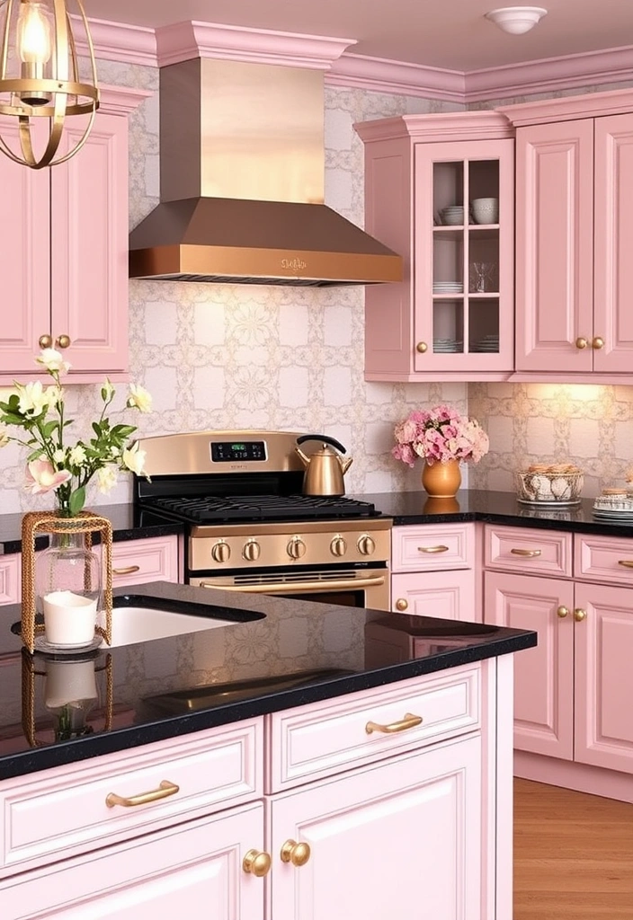 25 Stunning Colors That Pair Perfectly with Black Granite Countertops (You Won't Believe #13!) - 8. Blush Pink