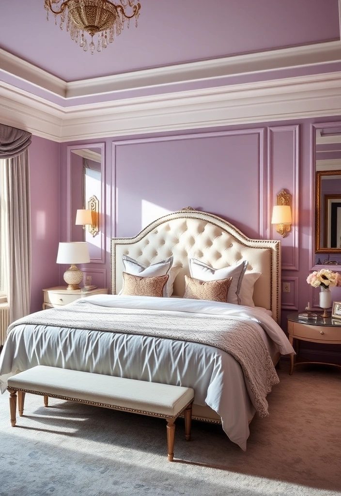 22 Romantic Bedroom Paint Colors That'll Make You Fall in Love Again! - 19. Frosted Lavender - A Touch of Elegance