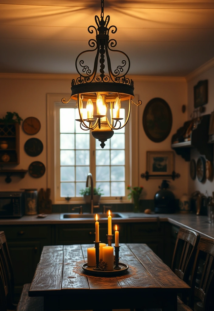 23 Cottagecore Kitchen Designs That Will Make You Feel Like You’re in a Fairytale! - 14. Enchanted Lighting Fixtures