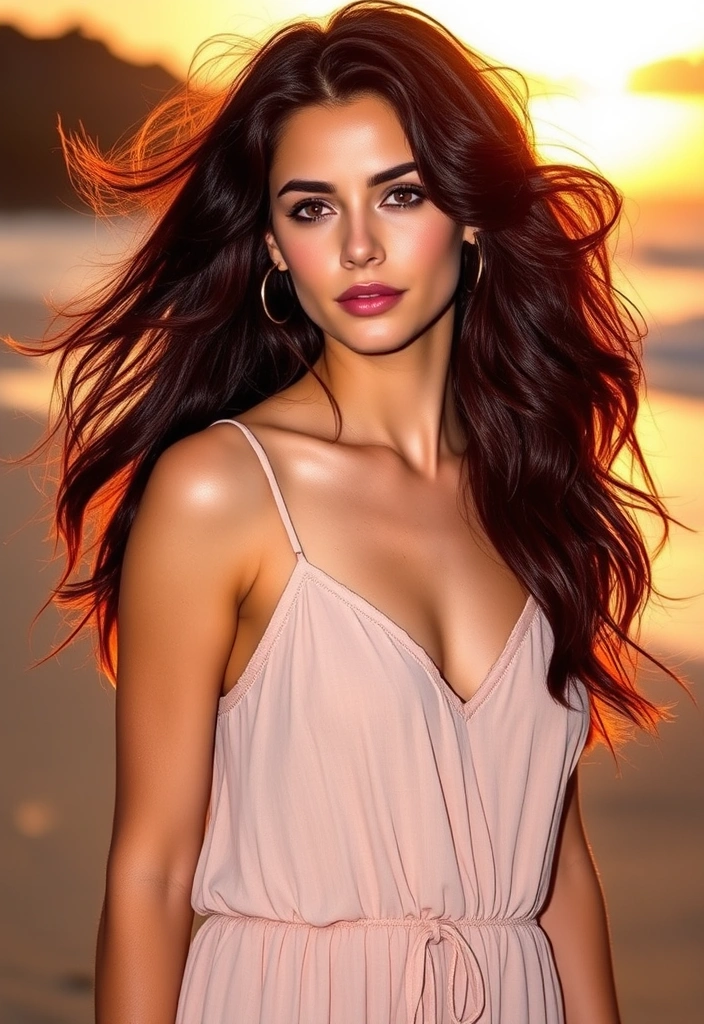 15 Vibrant Cherry Bomb Hairstyles That Will Make Heads Turn! - 3. Deep Burgundy Waves