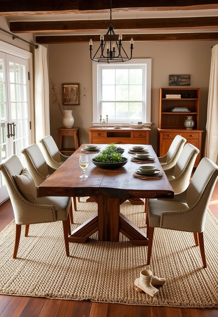 24 Organic Modern Dining Room Ideas That Will Transform Your Space! - 1. Earthy Tones and Natural Textures