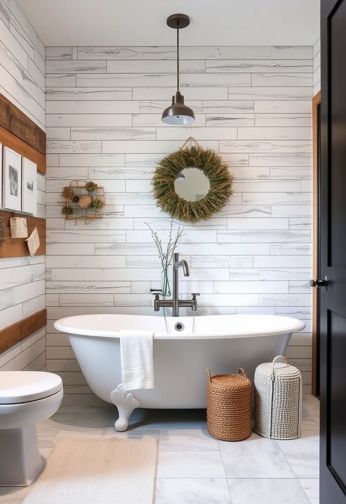 23 Modern Organic Bathroom Decor Ideas That Will Transform Your Space! - 21. Textured Wall Treatments