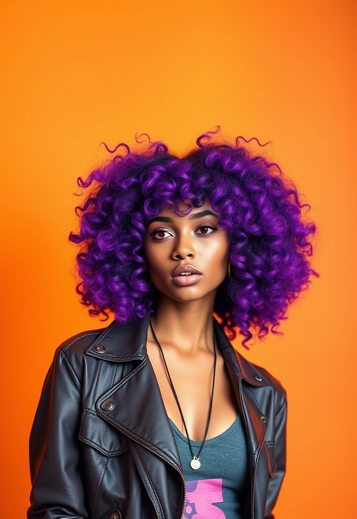 15 Twisty Curly Shag Hairstyles That Will Make Heads Turn! - 4. Vibrant Color Curly Shag