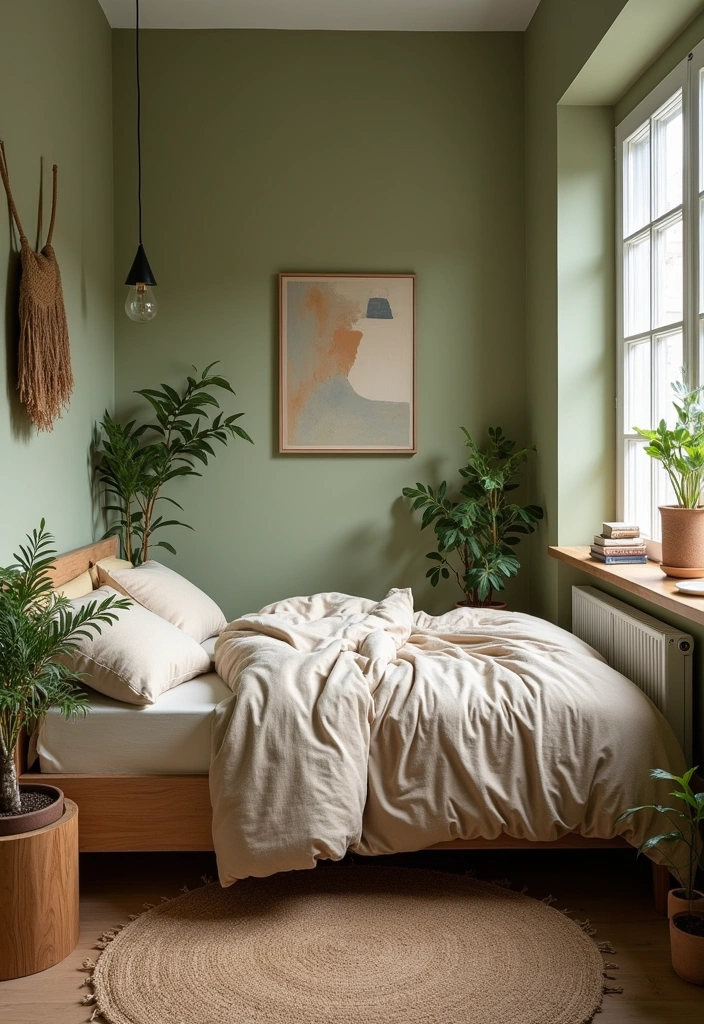 28 Best Paint Colors for Small Bedrooms That'll Make Your Space Feel Bigger! - 14. Light Olive